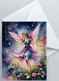 Fairy Greeting Cards, Set of 4 Designs, Bulk Pack of Cards