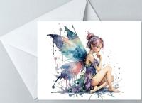 Fairy Greeting Cards, Set of 4 Designs, Bulk Pack of Cards