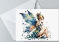 Fairy Greeting Cards, Set of 4 Designs, Bulk Pack of Cards