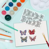 Butterfly Stamps - Silicone Cling Stamp - Texture Embossing Stamp