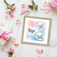 Butterfly Stamps - Silicone Cling Stamp - Texture Embossing Stamp