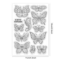 Butterfly Stamps - Silicone Cling Stamp - Texture Embossing Stamp