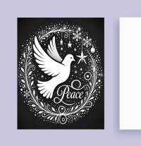 Dove of Peace, Set of 4 Designs, Christmas Cards, Holiday Bulk Pack of Cards
