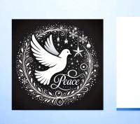 Dove of Peace - Bulk Pack of Christmas Greeting Cards, Holiday Cards, Square