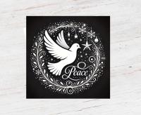 Dove of Peace - Bulk Pack of Christmas Greeting Cards, Holiday Cards, Square