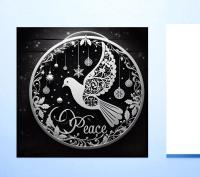 Dove of Peace - Bulk Pack of Christmas Greeting Cards, Holiday Cards, Square