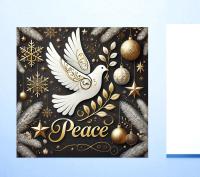 Dove of Peace - Bulk Pack of Christmas Greeting Cards, Holiday Cards, Square