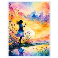 Floral Print - Framed or Unframed - Original Art - Print on Paper