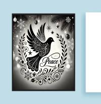 Dove of Peace, Set of 4 Designs, Christmas Cards, Holiday Bulk Pack of Cards