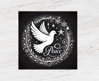 Dove of Peace - Bulk Pack of Christmas Greeting Cards, Holiday Cards, Square