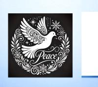 Dove of Peace - Bulk Pack of Christmas Greeting Cards, Holiday Cards, Square