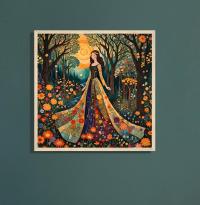 Floral Forest, Original Art, Framed or Unframed, Print on Paper