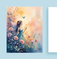 Set of 2 Designs, Fairy Greeting Cards, Bulk Pack of Cards