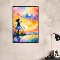Floral Print - Framed or Unframed - Original Art - Print on Paper
