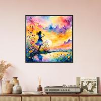 Floral Print - Framed or Unframed - Original Art - Print on Paper
