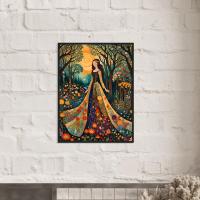 Floral Forest, Original Art, Framed or Unframed, Print on Paper