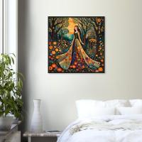 Floral Forest, Original Art, Framed or Unframed, Print on Paper