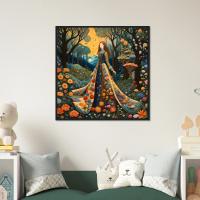 Floral Forest, Original Art, Framed or Unframed Print on Paper