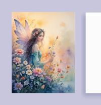 Set of 2 Designs, Fairy Greeting Cards, Bulk Pack of Cards