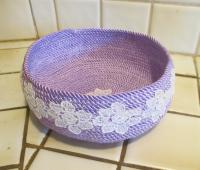 Rope Basket, Craft Storage, Catch All, Handmade Rope Bowl