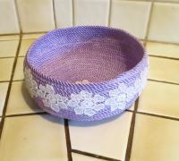 Rope Basket, Craft Storage, Catch All, Handmade Rope Bowl