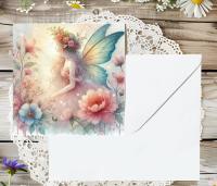 Set of 3 Designs, Fairy Greeting Cards, Bulk Pack of Cards