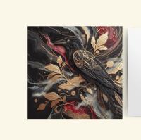 Raven Greeting Cards, Set of 4 Designs, Bulk Pack of Cards