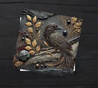 Raven Greeting Cards, Set of 4 Designs, Bulk Pack of Cards