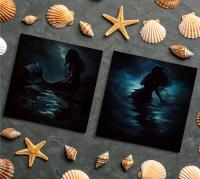 Mermaid Greeting Cards, Set of 5 Designs, Bulk Pack of Cards