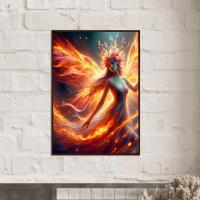 Fire Fairy - Original Art Print - Framed or Unframed