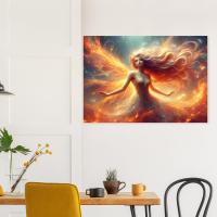 Print on Canvas, Fire Fairy, Ready to Hang