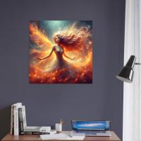 Print on Canvas, Fire Fairy, Ready to Hang