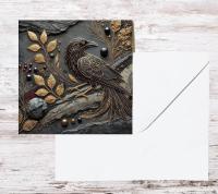 Raven Greeting Cards, Set of 4 Designs, Bulk Pack of Cards