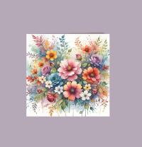 Flowers - Original Art Card - Single Card or Bulk 10 Pack of Gift Cards