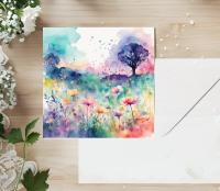Floral - Greeting Cards, Gift Card, Birthday, Invites
