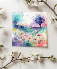 Floral - Greeting Cards, Gift Card, Birthday, Invites