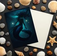 Mermaid Greeting Cards, Birthday, Invitations, Thank You Cards