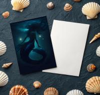 Mermaid Greeting Cards, Birthday, Invitations, Thank You Cards