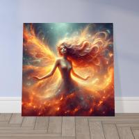 Print on Canvas, Fire Fairy, Ready to Hang