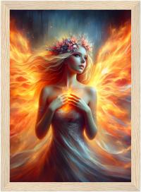Fire Fairy - Original Art Print - Framed or Unframed