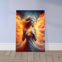 Print on Wood, Fire Fairy, Original Art Printed on Wood Panel