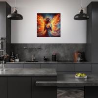 Print on Wood, Fire Fairy, Original Art Printed on Wood Panel