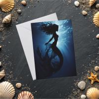 Mermaid Greeting Cards, Birthday, Invitations, Thank You Cards