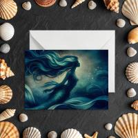 Mermaid Greeting Cards, Birthday, Invitations, Thank You Cards