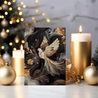 5 Pack, Dove of Peace, Holiday Greeting Cards, Bulk Pack of Christmas Gift Cards