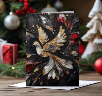 5 Pack, Dove of Peace, Holiday Greeting Cards, Bulk Pack of Christmas Gift Cards