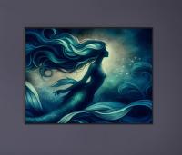 Mermaid Print - Framed or Unframed - Original Art - Print on Paper