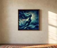 Mermaid Print - Framed or Unframed - Original Art - Print on Paper