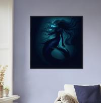 Mermaid Print - Framed or Unframed - Original Art - Print on Paper