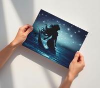Mermaid Print - Framed or Unframed - Original Art - Print on Paper